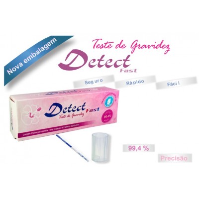 Teste de gravidez Detect Fast de tira reagente e tubo de coleta
